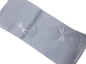 蜻蛉に水輪模様織り出し　リバーシブル浴衣帯